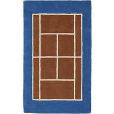 OYOY Tennis Rug Caramel Optic Blue 88 x 150 cm Brown, Blue