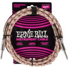 Accessori Musicali Ernie Ball Braided Instrument Cable Straight/Straight 10ft Emerald A