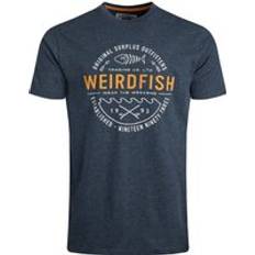 Weird Fish T-shirts Weird Fish Waves Front Print Graphic T-Shirt Navy