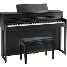 Roland Keyboard Instruments Roland Hp704 Digital Upright Piano With Bench Charcoal Black