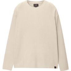 Naturfarvet - Sweatshirts Sweatere Pull&Bear Ribstrikket trøje ecru-Neutral