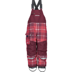 Røde Termobukser Didriksons Polarbjörnen Printed Kid's Bib Pants - Termos Rusty Wine