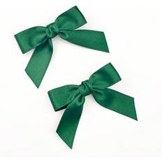 Shein Dark Green Bowknot Hair Clips For Women