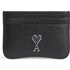 Ami Paris Grained Leather Card Holder - Black