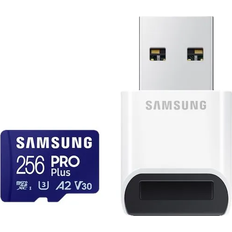 256 Go Cartes mémoire Samsung PRO Plus microSDXC Class 10 UHS-I U3 V30 A2 180/130MB/s 256GB +USB Card Reader