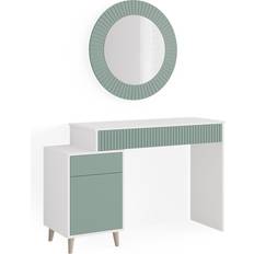 Vicco Vanity Desk White Mint Green Dressing Table 40x120cm