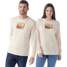 Smartwool Tøj på tilbud Smartwool Gondola Ride Graphic Long Sleeve Tee Merino-shirt beige