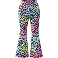 Shein Young Girls Fashion Animal Print Flared Casual Pants Suitable For Casual Daily Wear SpringSummerAutumn