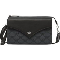 MCM Lauretos Jacquard Himmel Wristlet Pouch - Dark Grey