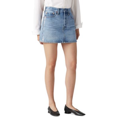 Denim Skirts - Women Levi's Women's Icon Cotton Denim Skirt Shine Theo 28