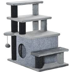 Pet stairs Pawhut 3-Step 4-Step Adjustable Height Pet Stairs