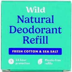 Wild fresh cotton & sea salt natural deodorant refill 40g