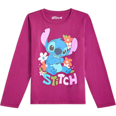 Epic Threads Girl's Sweet Stitch Graphic Long Sleeve T-shirt - Magenta Purple