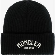 Moncler Accessories Moncler Kid's Wool Embroidered Logo-Print Beanie, S-L BLACK