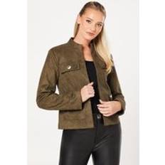 Cheap Coats Dorothy Perkins Suedette Short Coat Khaki