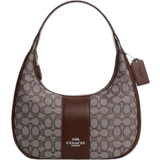 Coach Carmen Shoulder Bag In Signature Jacquard - Silver/Oak/Maple