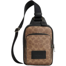 Coach Racer Sling Pack In Signature - Qb/Tan/Black