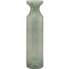 Ivy Bronx Smoked Glass Fluted 60 cm H x 15 cm W x 15 cm D Vase