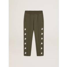 GOLDEN GOOSE Military Joggers With White Stars - Gray