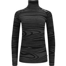 Aclima Dame WarmWool Roll Neck Sort BLACK MOTION Small