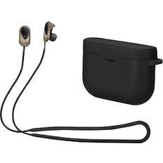 Kwmobile 2in1 Set Hülle Und Halteband Für Sony WF-1000XM3 Case Kopfhörer Band Strap - Schwarz