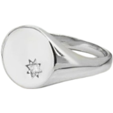 Shein Charm-In 1pc Fashionable Cubic Zirconia Detail Round Decor Ring For Women For Daily Decoration