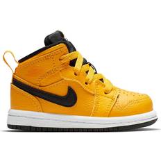 Yellow Basketball Shoes Children's Shoes Jordan Air 1 Mid TD - University Gold