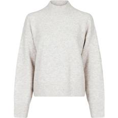 Neo Noir Tröjor Neo Noir Paulina Knitted Sweater - Beige Melange