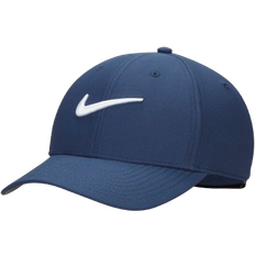 Blue Headgear Nike Dri-FIT Club Structured Swoosh Cap - Midnight Navy/White