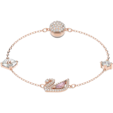 Swarovski Swan Bracelet - Rose Gold/Pink/Transparent