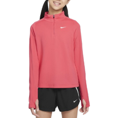 L - Mädchen Basisschicht Nike Big Kid's Dri-FIT Long Sleeve 1/2 Zip Top - Aster Pink/White (FD2853-629)