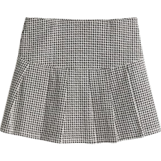 Mädchen - Schwarz Röcke H&M Pleated Skirt - Beige/Hahnentrittmuster (1246529003)