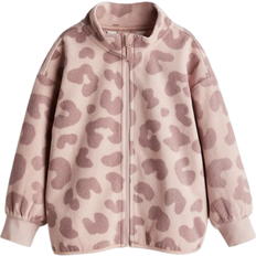 18-24M - Mädchen Kinderbekleidung H&M Fleece Jacket - Light Pink/Leopard Print (1234503001)