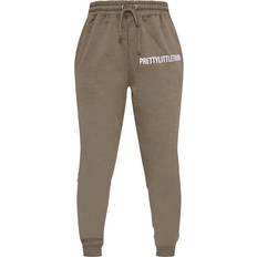 PrettyLittleThing High Waist Cuffed Sweatpant - Sage Khaki