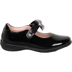 Girl's Bianca Unicorn Dolly School Shoes - Black Patent