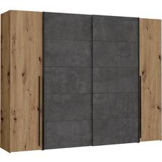 Zipcode Design Debarr Artisan Oak/Dark Grey Wardrobe 270.3x210cm