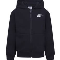 Nike Black Hoodies Nike Little Kid's Sportswear Club Fleece Full Zip Hoodie - Black (86L089-023)