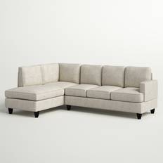 Andover Mills Hiller Beige Sofa 95.2" 2 4 Seater