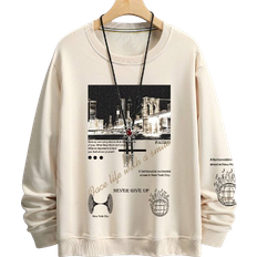 Shein S Sweaters Shein Manfinity Homme Men Slogan Graphic Sweatshirt