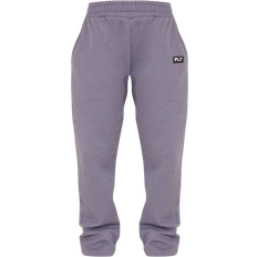 Unisex - XS Trousers & Shorts PrettyLittleThing Petite Straight Leg Badge Detail Joggers - Charcoal