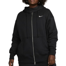 Sì Maglioni Nike Sportswear Phoenix Fleece Women's Oversized Full-Zip Hoodie Plus Size - Black/Sail