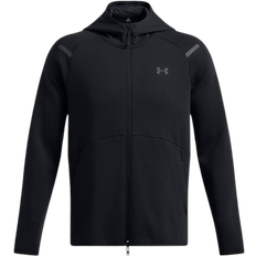 Elastane/Lycra/Spandex Jumpers Under Armour Men's Unstoppable Fleece Full Zip Hoodie - Black