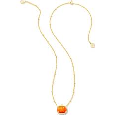 Jewelry Kendra Scott Pumpkin Short Pendant Necklace - Gold/Orange