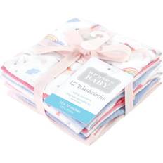 Wipes & Washcloths Hudson Baby Infant Girl Flannel Cotton Washcloths Unicorns Rainbows 12 Pack