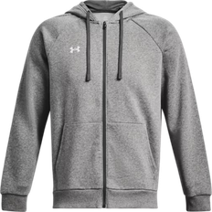 Men's Rival Fleece Full Zip Hoodie - Castlerock Light Heather/White
