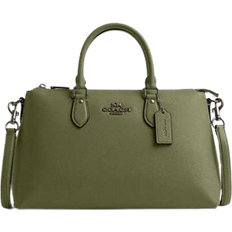 Coach Georgia Satchel Bag - Pebbled Leather/Gunmetal/Military Green