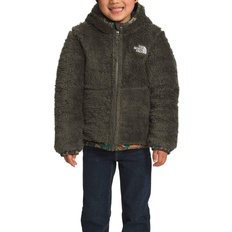 The North Face Kid's Printed Reversible Mount Chimbo Full Zip Hooded Jacket -New Taupe Green Terrain Multi/Print