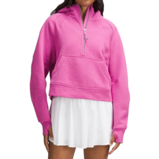 Pink - Women T-shirts & Tank Tops Lululemon Scuba Oversized Half-Zip Hoodie - Pow Pink Tone