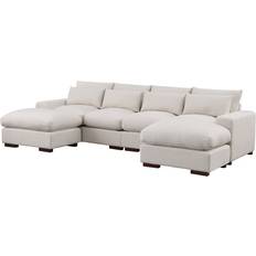 Furniture Latitude Run Nyerere Beige Linen Blend Sofa 123.2" 3 4 Seater