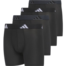 Black - Boys Boxer Shorts Adidas Youth Microfiber Boxer Briefs 4-pack - Black/Onix/Grey